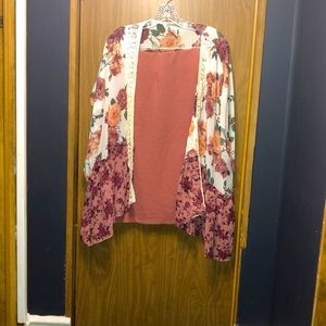 Kimono and pencil skirt set